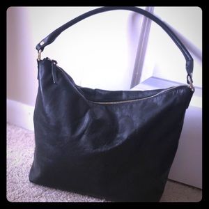 Kate Spade black leather hobo bag
